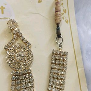 White Stones Studded Diamond Imitation Jewellery