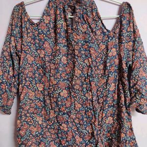 Floral Cold Shoulder Top