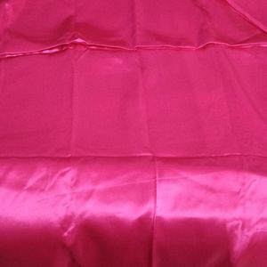 Pink Satin Saree