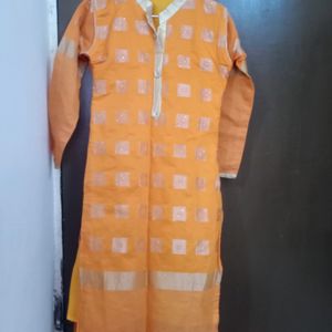 Festive Orange Kurta