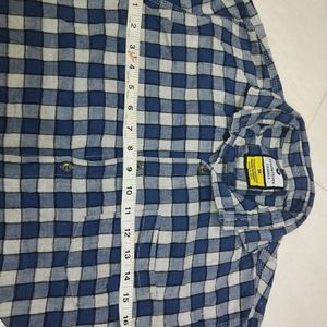 Navy Grey Checker Shirt(Woman)