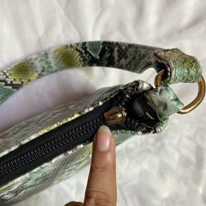 Cobra Print Shoulder Bag