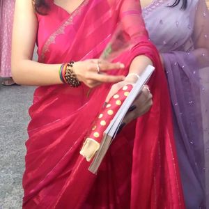 Hot Pink Saree