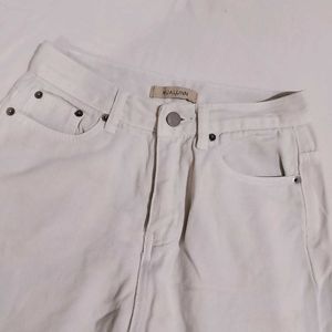 Off White Straight Jeans