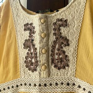 Branded Tunic/dress With Embroidery