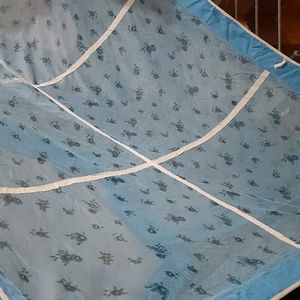 MOSQUITO NET For king Size Bed ( Blue Printed Net) We Maked By Customisation With Great Quality Of Net