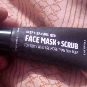 Charcoal, deep cleaning 2in1,face mask +scrub