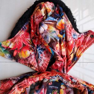 Floral Print Half Jacket