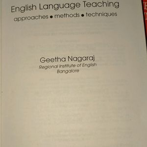 Ancient English Language Teaching By Geetha Nagara