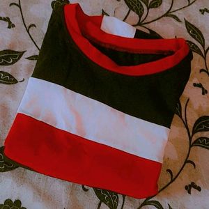 Red Black And White Top