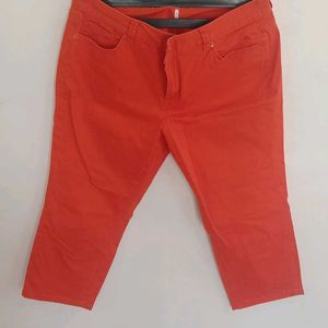 Dark orange 🧡 3/4 Ladies Jeans Pant