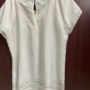 White Top With Cutwork