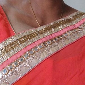 Orange Ombre Saree