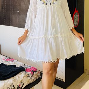 White Boho Dress