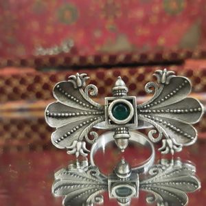 German Silver Antique Adjustable Ring