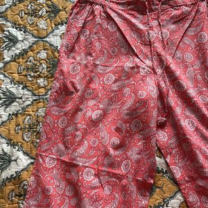 Paisley-Block Printed Pants