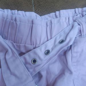 Lavender Colour Short Pant For Girls