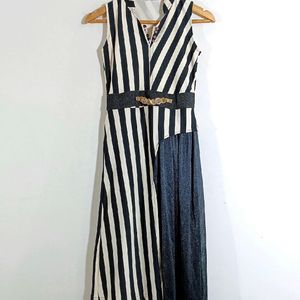 Off White And Black Dress