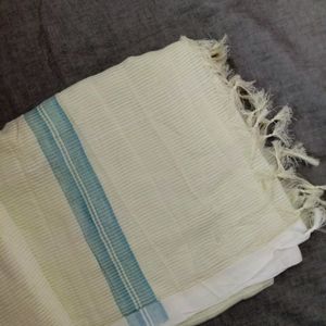 Stripe Khadi Cotton Saree