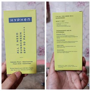 Hyphen All I Need Sunscreen Spf 50 Pa++++