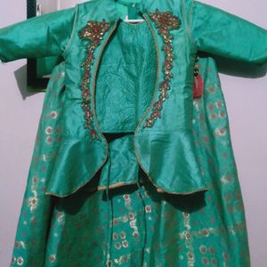 Beautyful Sea Green Colour Lahanga