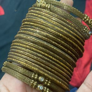 20 Copper Bangle With 4 Kadas