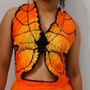 Handmade Butterfly Crochet Dress