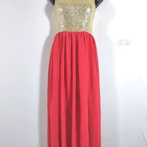 Red And Cream Gown (Women's)