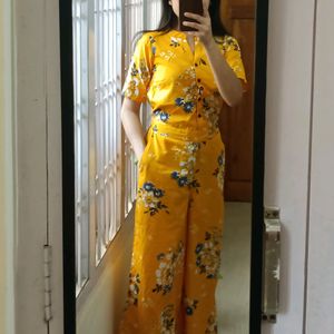 Yellow Floral Jumpsuit