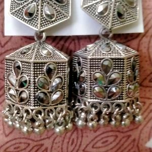 Oxidised Jhumka