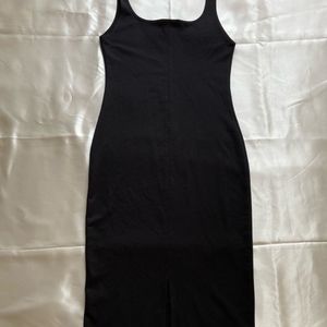 Zara Black Midi Bodycon Dress