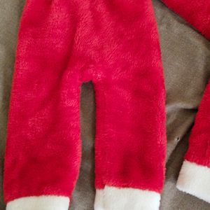 Santa Woolen Dress Set For Infants