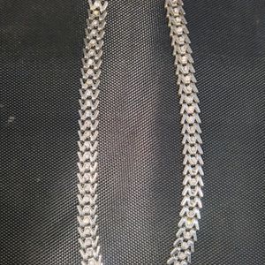 Silver Chain With Stones