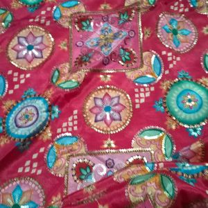 Pink Colour Lehnga Material