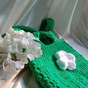 Crochet Green Bag