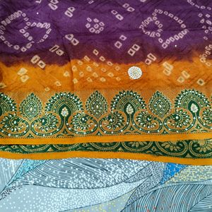 Bandhani Sari With Blouse