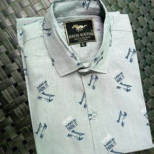 Mens Grey Colour Shirt