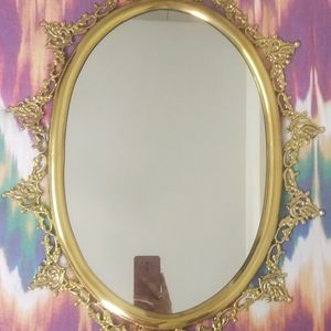 Gold Plated Wall Mirror With No Defects