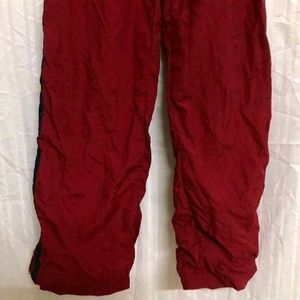 Maroon Net Track Pant