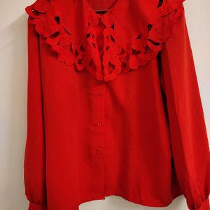 Red Korean Rare Find Tops