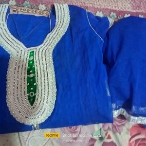 Blue Party Wear Anarkali Suit