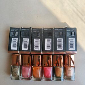 Combo Of 6 Nail Paints Nd 16 Sheet Masks