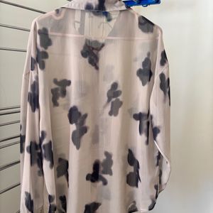 Sheer Animal Printed Shirt