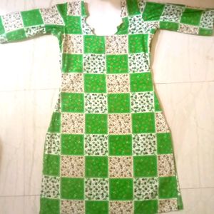 Hand Stitched Short Cotton Kurta