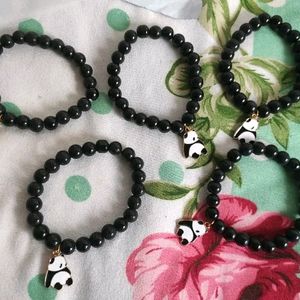 Combo Of 5 Bracelets With Panda Charms