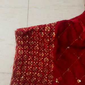 Velvet Bilauj And Lehnga Net Febric