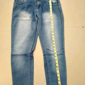 Sky Blue Colour Jeans For Girls