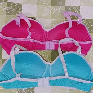 PINK & GREEN PADDED BRA