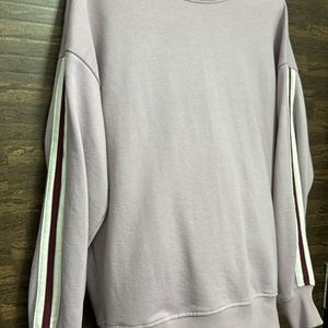 Women Lavender Solid Sweatshirt