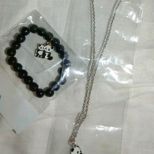 Panda Braclet With Chain